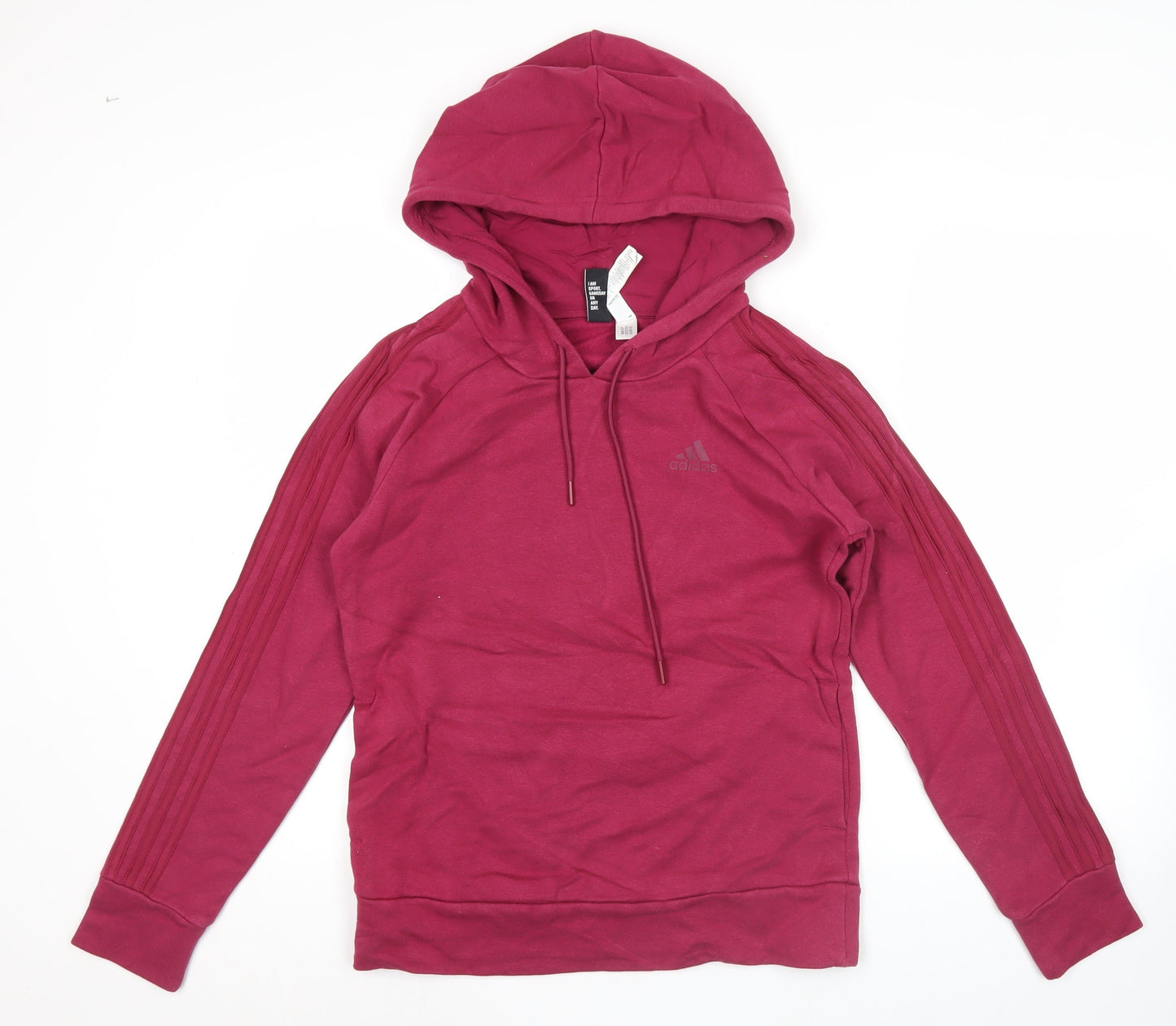 Adidas Womens Burgundy Pullover Hoodie Size S 8-10 Long Sleeve Sportswear