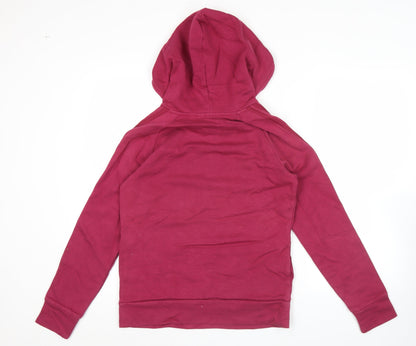 Adidas Womens Burgundy Pullover Hoodie Size S 8-10 Long Sleeve Sportswear