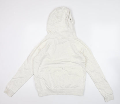 Nike Women’s White Pullover Hoodie Small Cotton Blend Logo Print