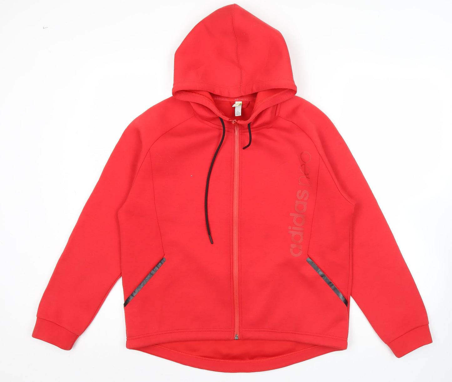 Mens UK Size S adidas Red Full Zip Hoodie