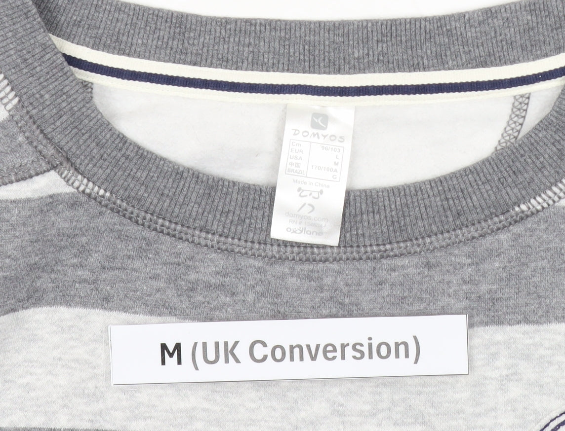 Mens UK Size M DOMYOS Grey Pullover Sweatshirt