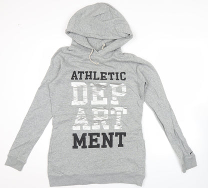 Nike Womens Grey Hoodie Size 8 Pullover Athletic Dept Long Sleeve