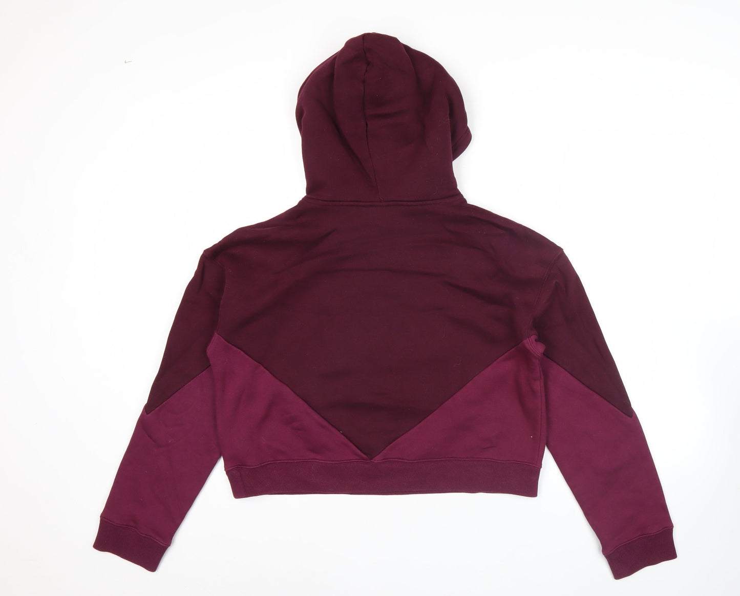 Adidas Women’s Burgundy Hoodie UK 8 Pullover Logo Cotton Blend