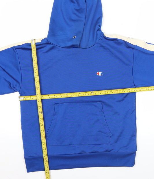 Champion Women's Blue Pullover Hoodie Size M Polyester Blend