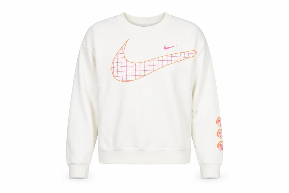 Womens UK Size L Nike White Pullover Sweatshirt