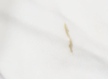 Nike Women’s White Graphic Logo Sweatshirt Size L Cotton Blend