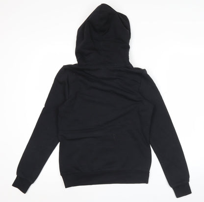 Adidas Neo Women's Black Pullover Hoodie Size 8 Logo Hooded Sweatshirt