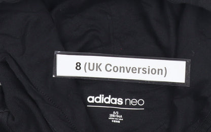 Adidas Neo Women's Black Pullover Hoodie Size 8 Logo Hooded Sweatshirt