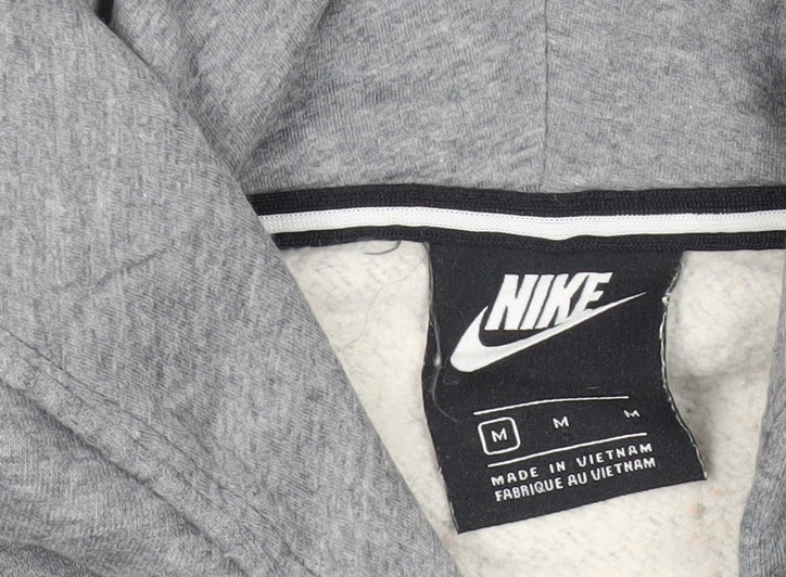 Nike Womens Grey Pink Colourblock Hoodie Sweatshirt M