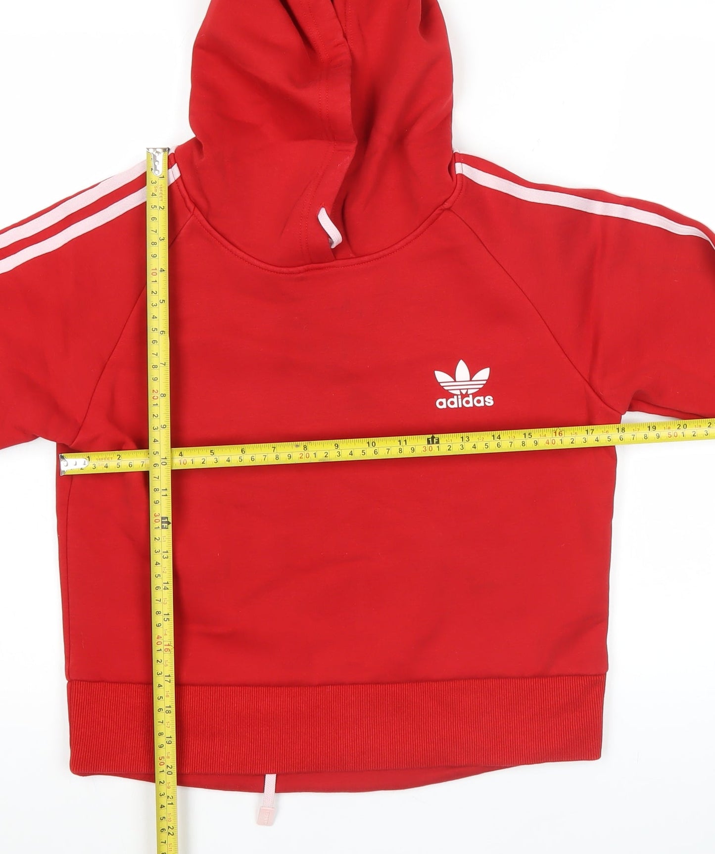 Adidas Women’s Red Hoodie UK 16 Pullover Hooded Sweatshirt Logo