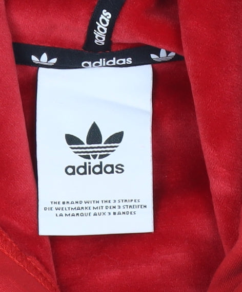 Adidas Women’s Red Hoodie UK 16 Pullover Hooded Sweatshirt Logo