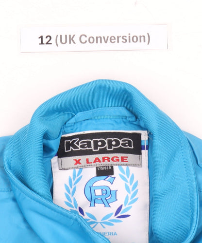 Kappa Women’s Blue Track Jacket Size 12 Full Zip Sportswear