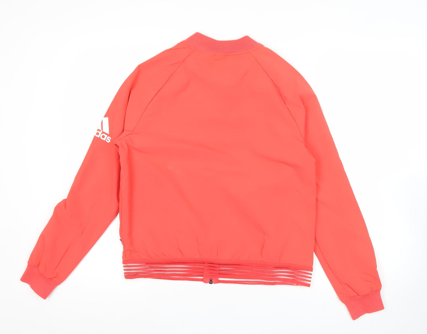 Adidas Women’s Pink Track Jacket Size 10 Full Zip Lightweight