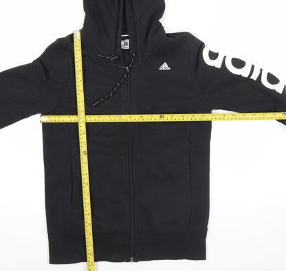 Adidas Essentials Womens Black M Full Zip Hoodie Sweatshirt Climawear