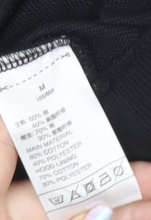 Adidas Essentials Womens Black M Full Zip Hoodie Sweatshirt Climawear