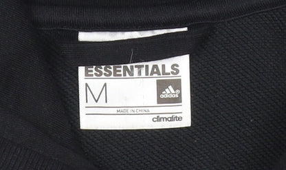 Adidas Essentials Womens Black M Full Zip Hoodie Sweatshirt Climawear