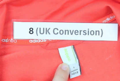 Adidas Womens Red Track Jacket Size 8 Full Zip Sportswear