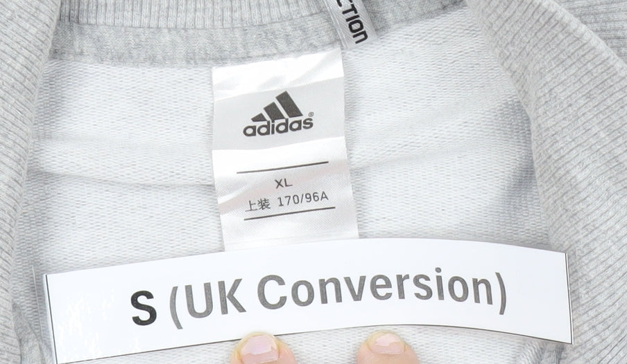 Adidas Men’s Red Grey Track Jacket S Regular Fit Full Zip