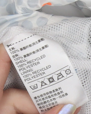 Adidas Womens White Polka Dot Windbreaker Jacket Size 10 UK