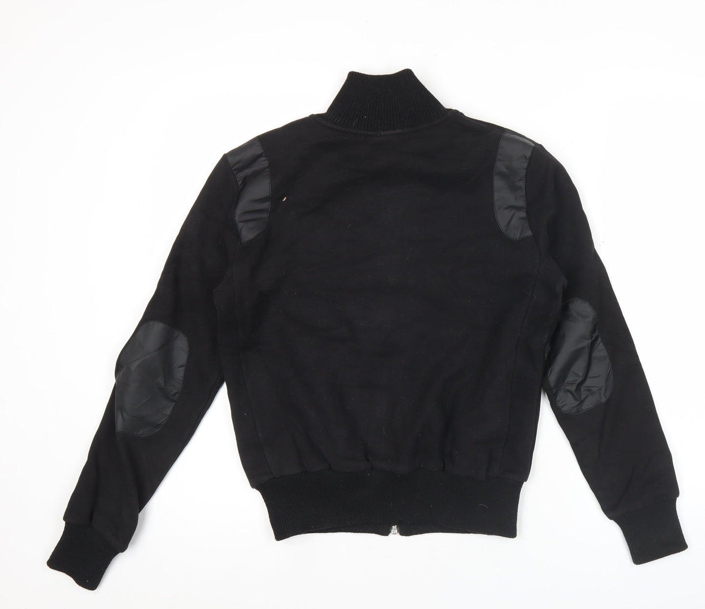 Nike Women Black Cotton Track Jacket L Full Zip Sportswear