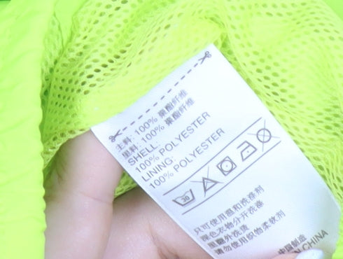 Adidas Womens Yellow Windbreaker Jacket UK 10 Hooded Lightweight