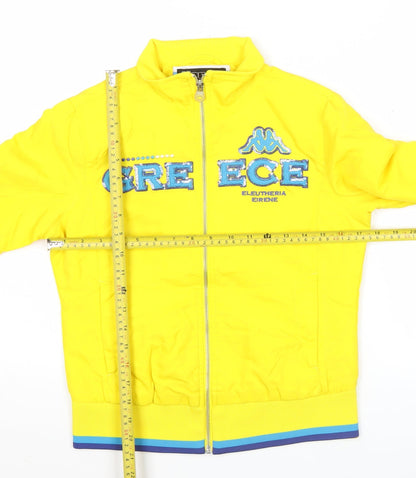 Kappa Womens Yellow Track Jacket Size 8 Full Zip Sportswear