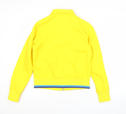 Kappa Womens Yellow Track Jacket Size 8 Full Zip Sportswear