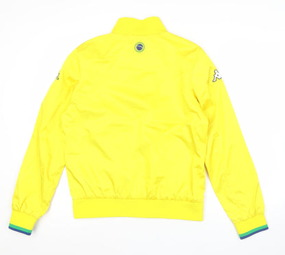 Kappa Women’s Yellow Brazil Track Jacket Size 12 Full Zip Polyester