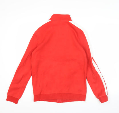 Puma Boys Red Track Jacket 13-14 Years Full Zip Cotton Blend Sportswear