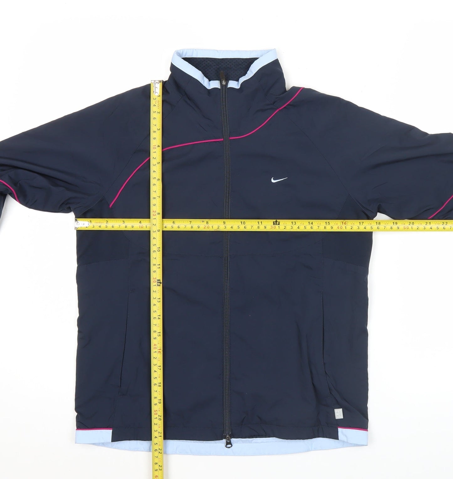 Nike Womens Blue XS Track Jacket Slim Fit Activewear Polyester