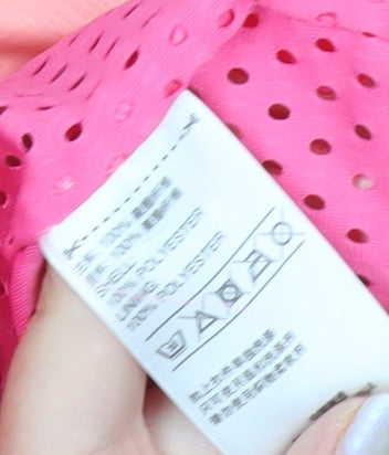 Adidas Women’s Pink Striped Windbreaker Jacket Size 10 UK Hooded