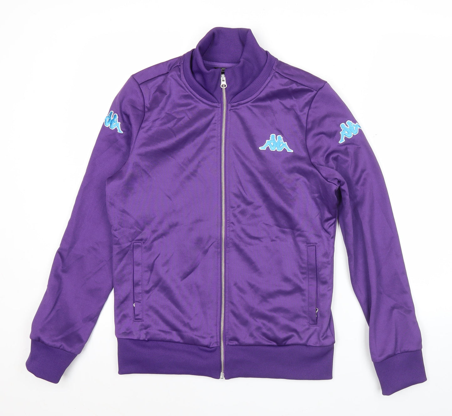 Kappa Women’s Purple Track Jacket Size 12 Full Zip Logo Sportswear