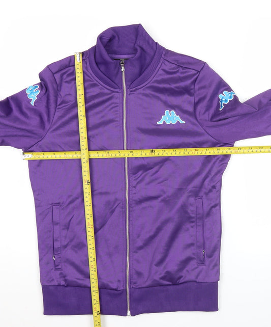 Kappa Women’s Purple Track Jacket Size 12 Full Zip Logo Sportswear