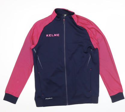 Kelme Men's Blue & Pink Track Jacket Size M Full Zip Sportswear