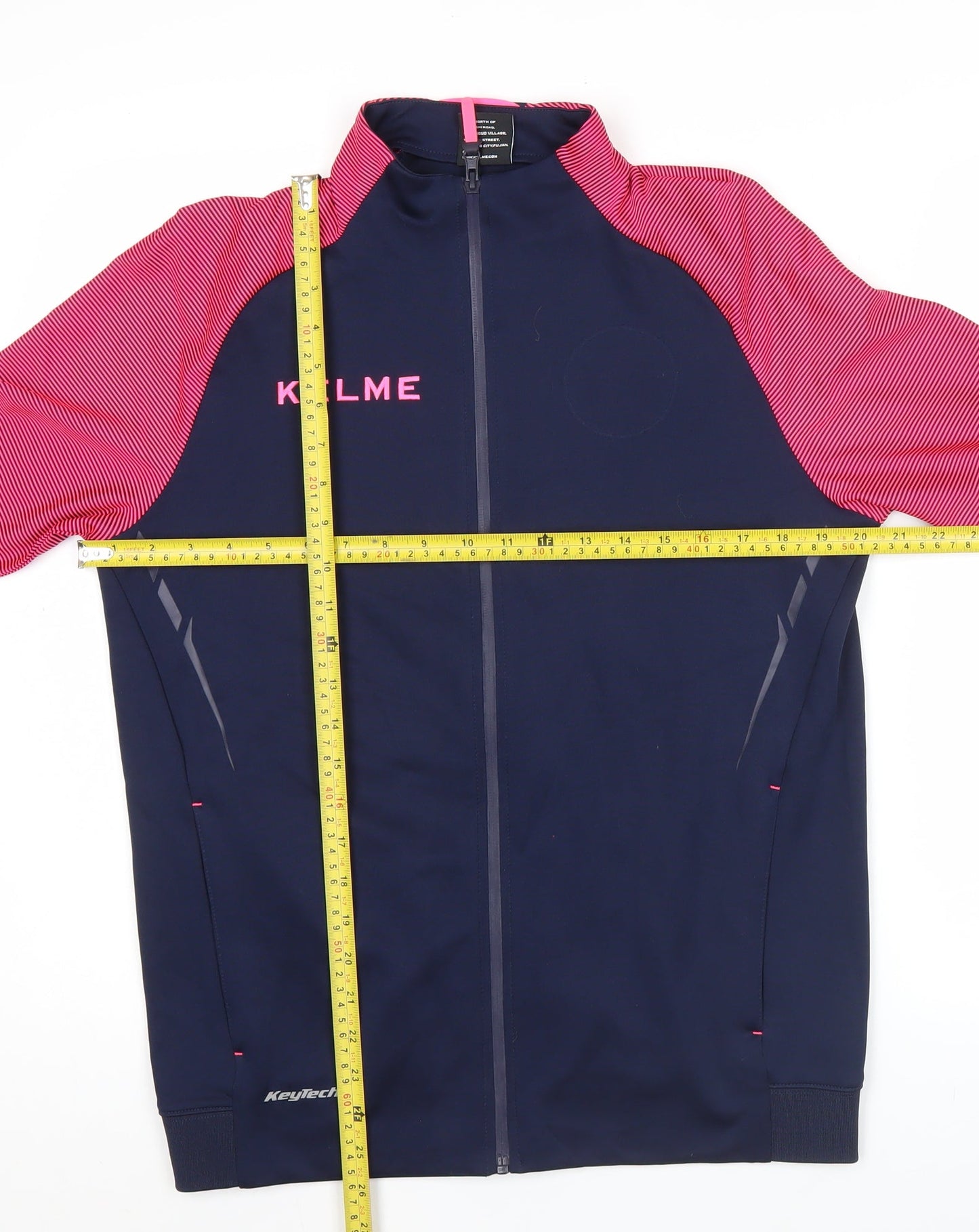 Kelme Men's Blue & Pink Track Jacket Size M Full Zip Sportswear