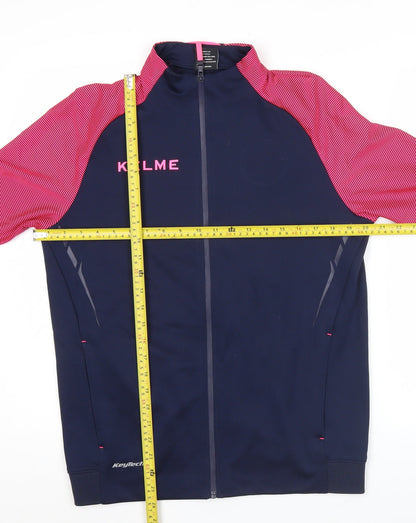Kelme Men's Blue & Pink Track Jacket Size M Full Zip Sportswear