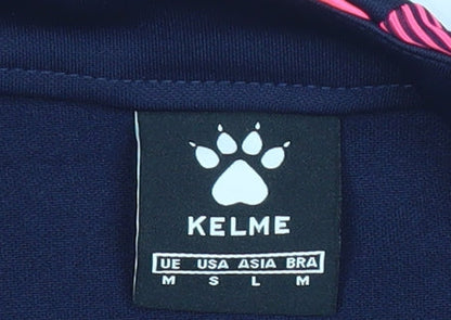 Kelme Men's Blue & Pink Track Jacket Size M Full Zip Sportswear