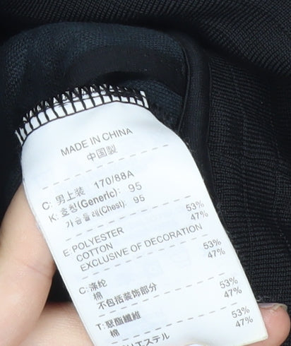 Nike Men's Black Track Jacket M Regular Fit Polyester Cotton