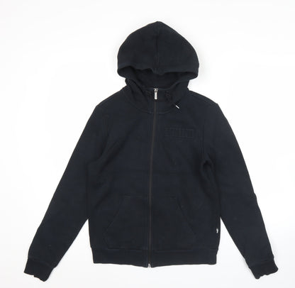 Puma Womens Black Full Zip Hoodie Sweatshirt Size S
