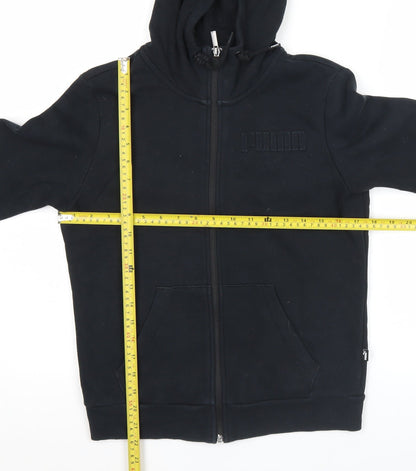 Puma Womens Black Full Zip Hoodie Sweatshirt Size S