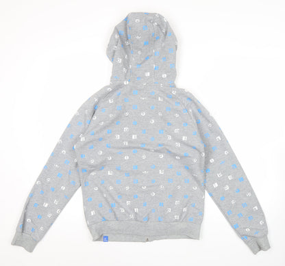 Womens UK Size XL adidas Grey Full Zip Hoodie