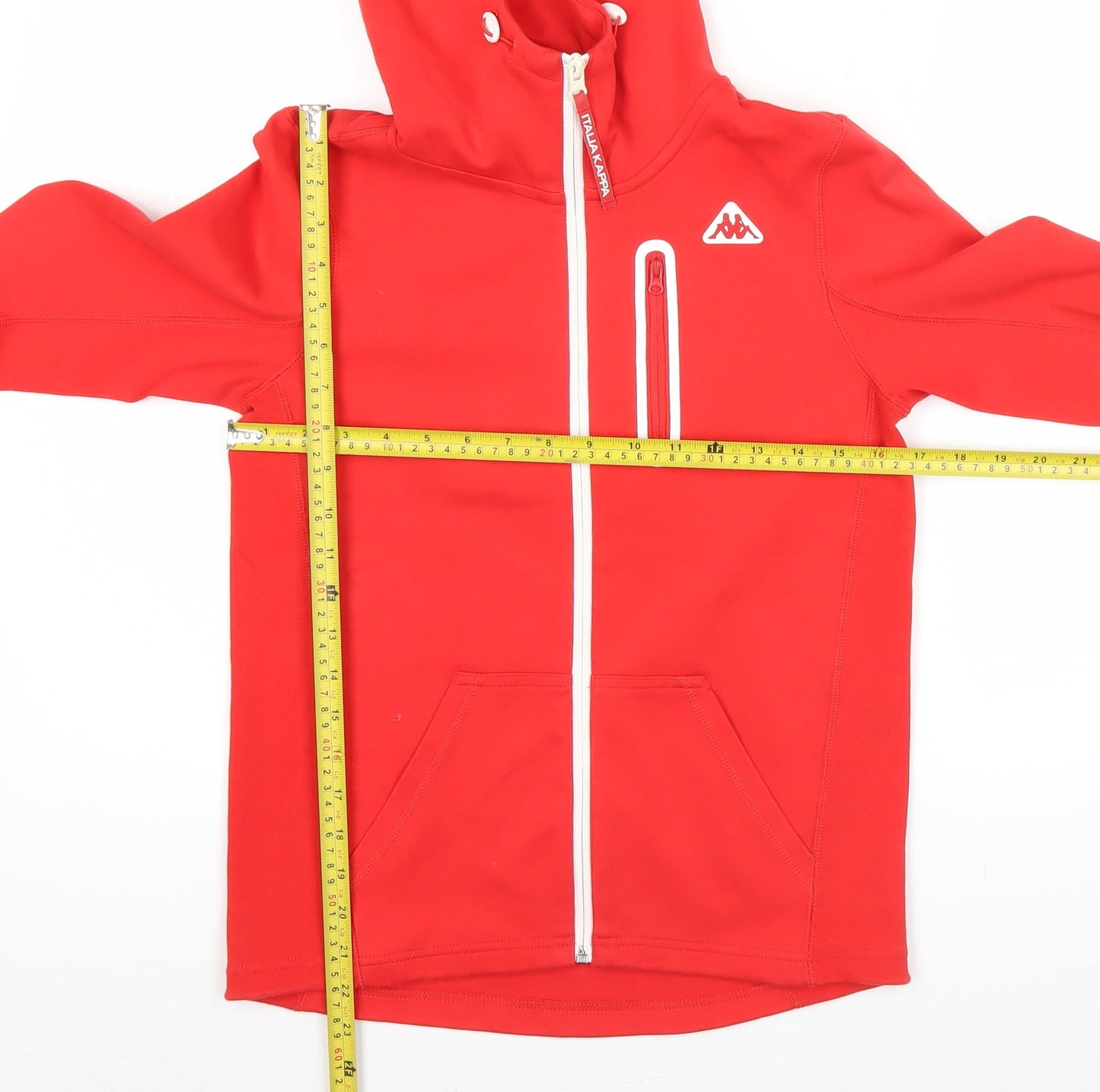 Mens UK Size XS Kappa Red Full Zip Hoodie