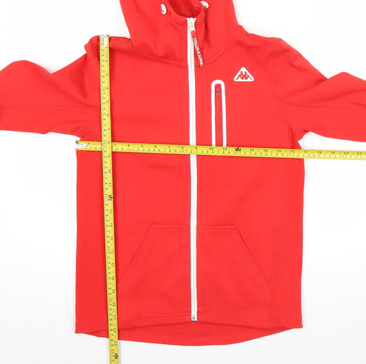 Mens UK Size XS Kappa Red Full Zip Hoodie