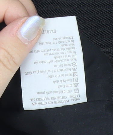 Kappa Womens Black Belgium Track Jacket Size 8 Full Zip Sports