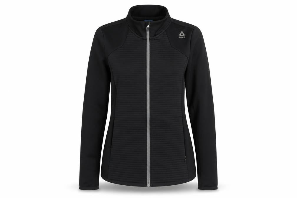 Womens UK Size 12 Reebok Black Running & JoggingGym & TrainingFitness Jacket
