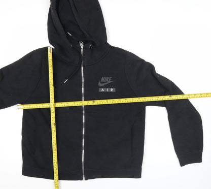 Nike Women’s Black Full Zip Hoodie Sweatshirt Size L Cotton Blend