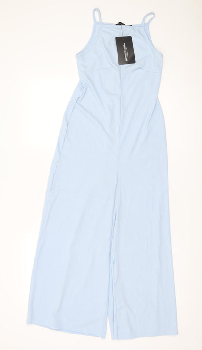 PrettyLittleThing Women’s Blue Wide-Leg Jumpsuit Size 6