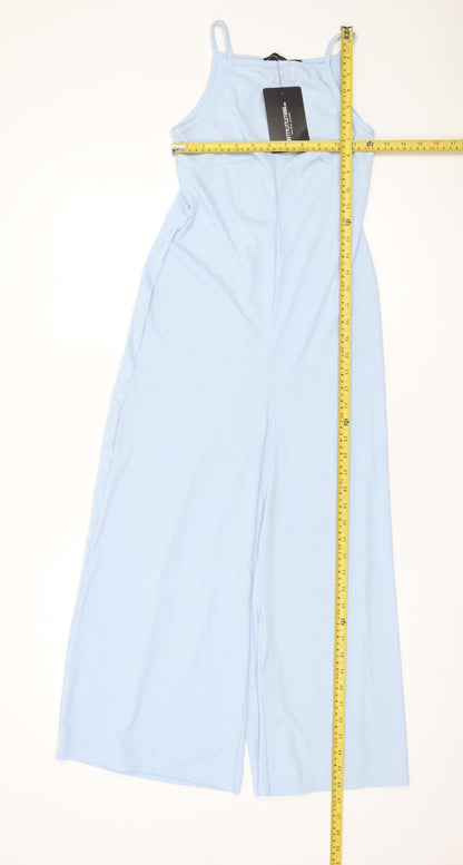 PrettyLittleThing Women’s Blue Wide-Leg Jumpsuit Size 6