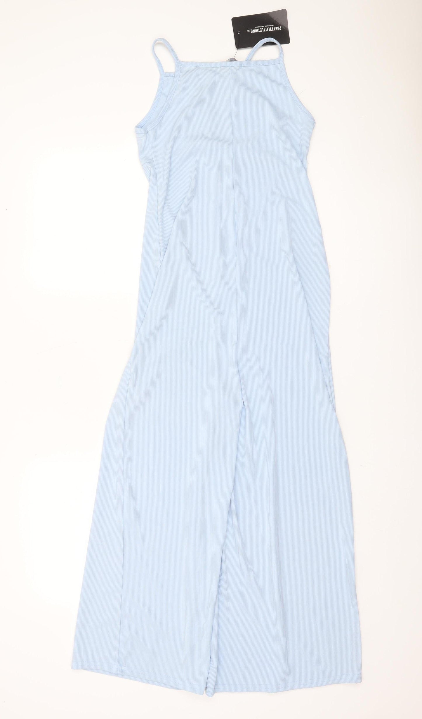 PrettyLittleThing Women’s Blue Wide-Leg Jumpsuit Size 6