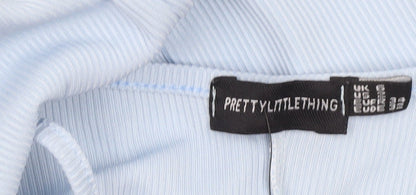 PrettyLittleThing Women’s Blue Wide-Leg Jumpsuit Size 6